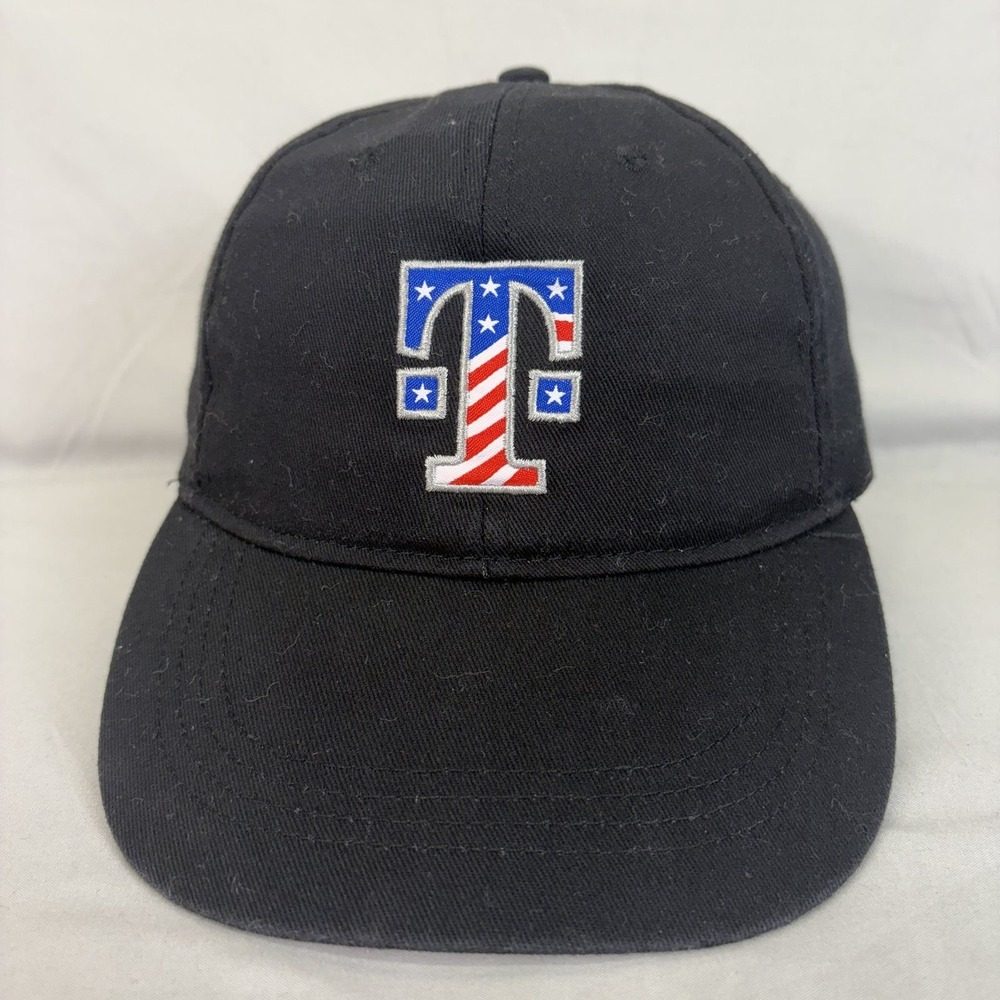 T-Mobile Hat Mobilize For Service Unisex OSFM Black American Flag Logo Cap